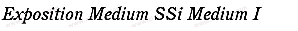 Exposition Medium SSi Medium Italic字体转换